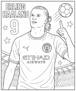 erling haaland coloring page