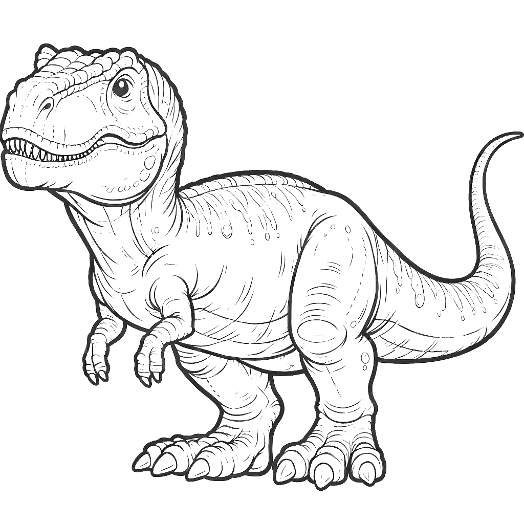 Free printable Allosaurus dinosaur coloring page 16 for kids
