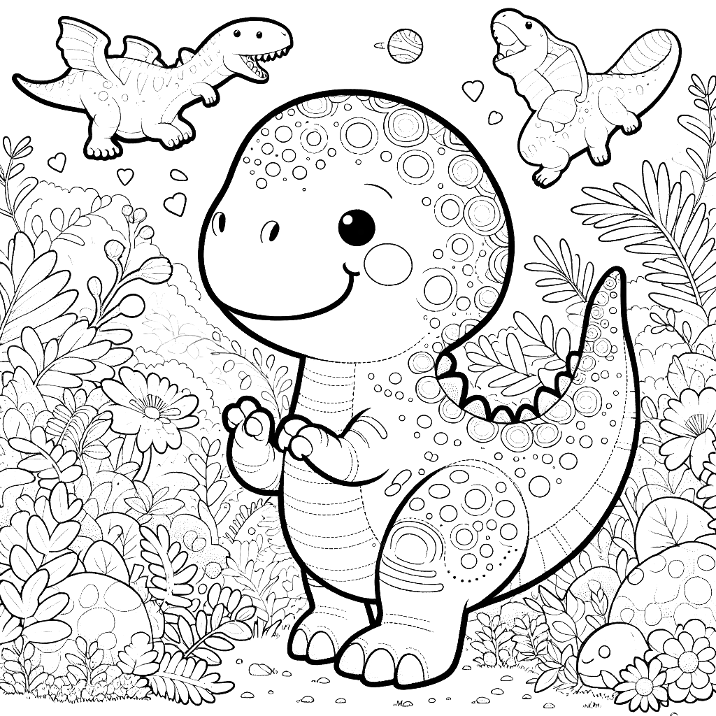 Free printable Allosaurus dinosaur coloring page 19 easy to color