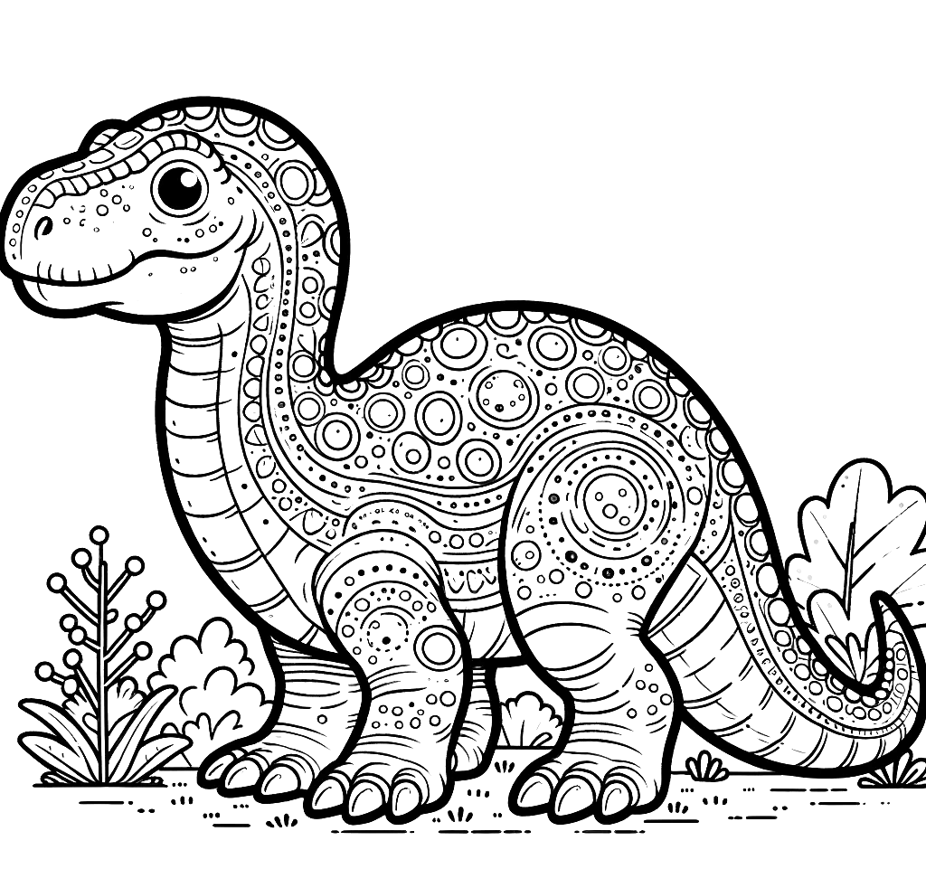 Free printable Allosaurus dinosaur coloring page 23 for kids