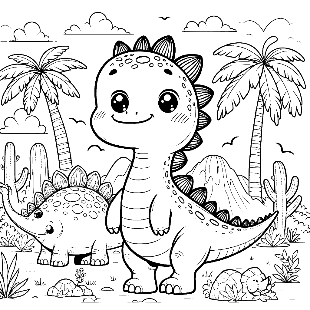 Free printable Allosaurus dinosaur coloring page 4 black and white outline
