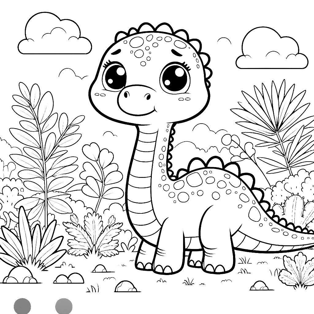 Free printable Brachiosaurus dinosaur coloring page 17 to print and color