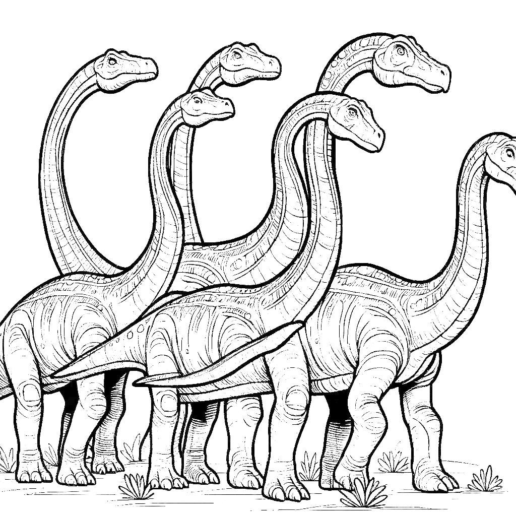 Free printable Brachiosaurus dinosaur coloring page 26 easy to color