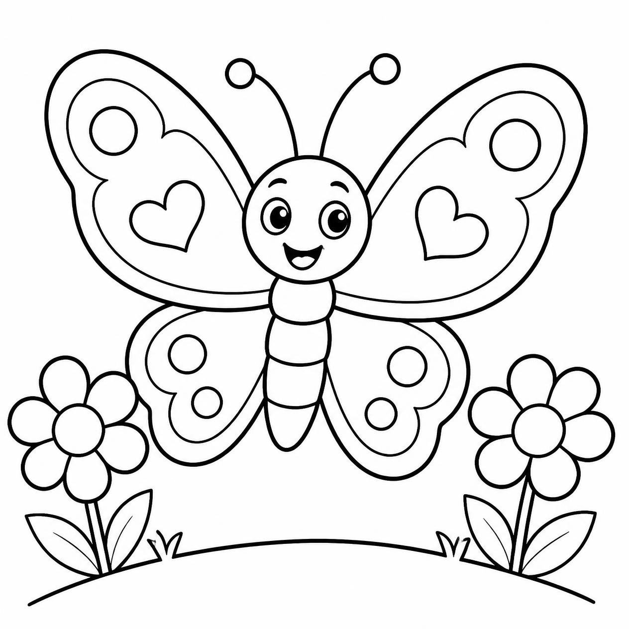 Free printable butterfly coloring page 3 to print and color