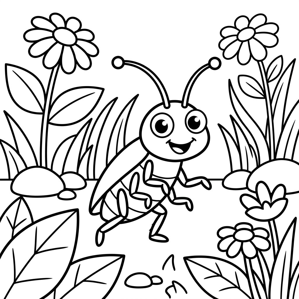 Free printable cockroach coloring page 1