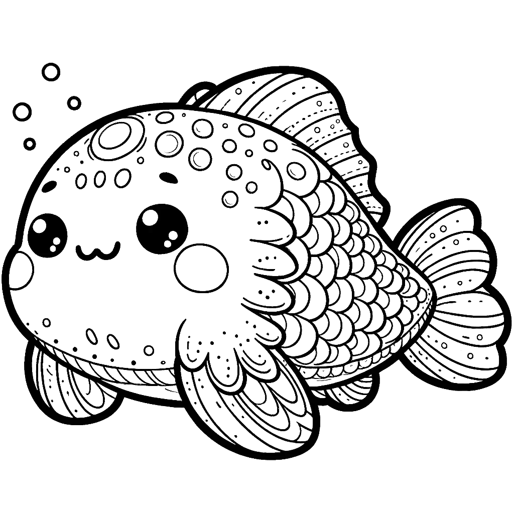 Free printable coelacanth coloring page 3 to print and color