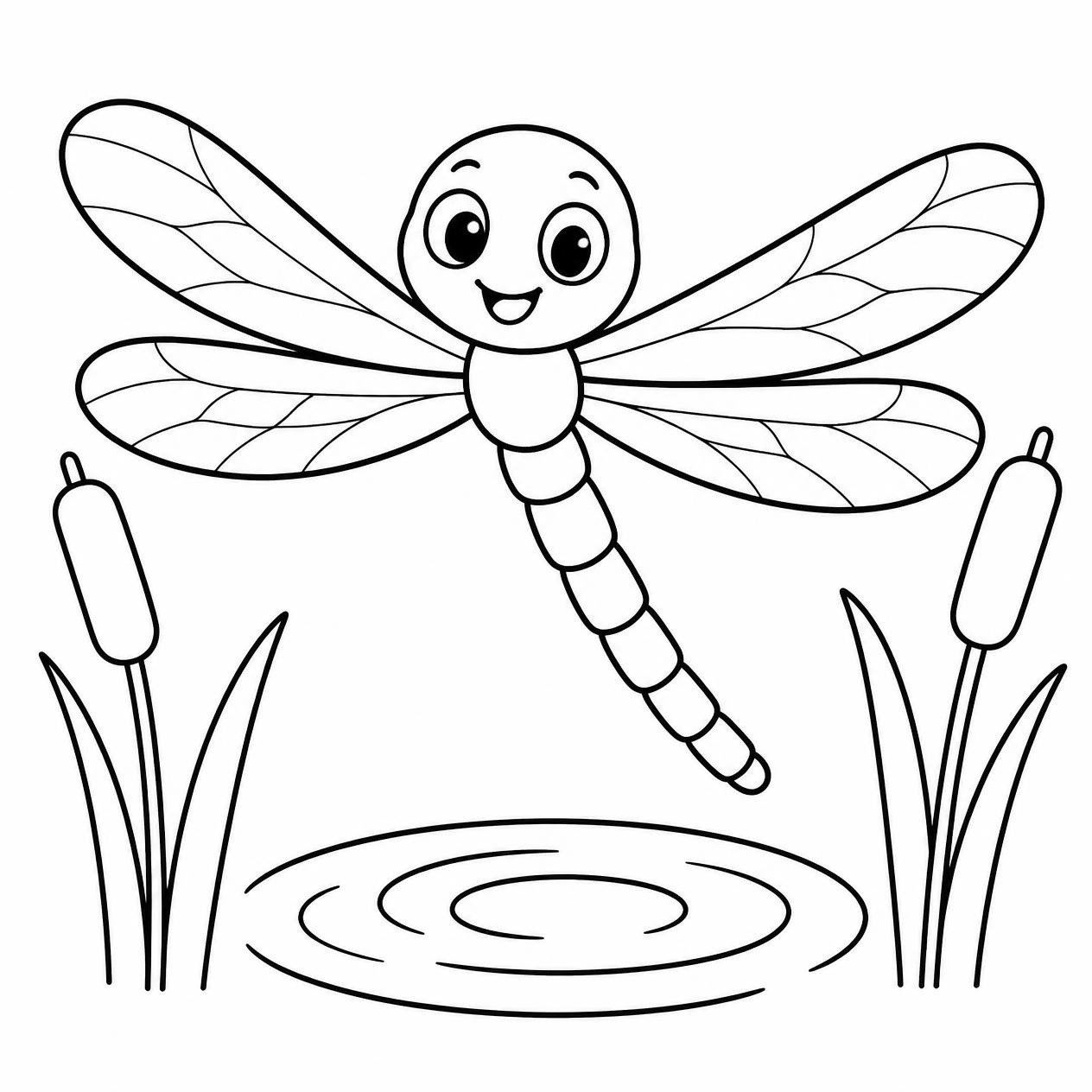 Free printable dragonfly coloring page 12 easy to color