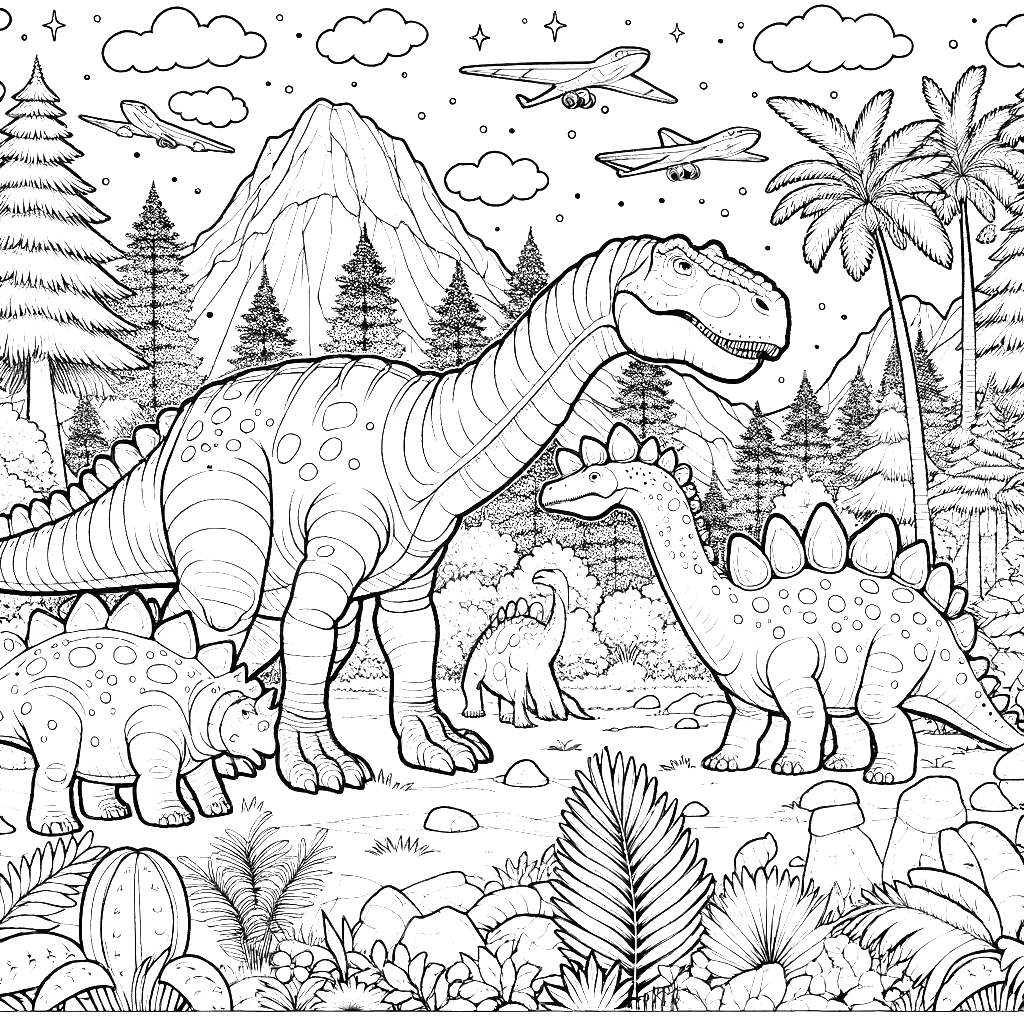 Free printable Giganotosaurus dinosaur coloring page 1