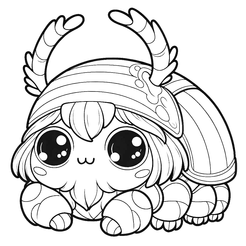 Free printable Goliath beetle coloring page 2 for kids