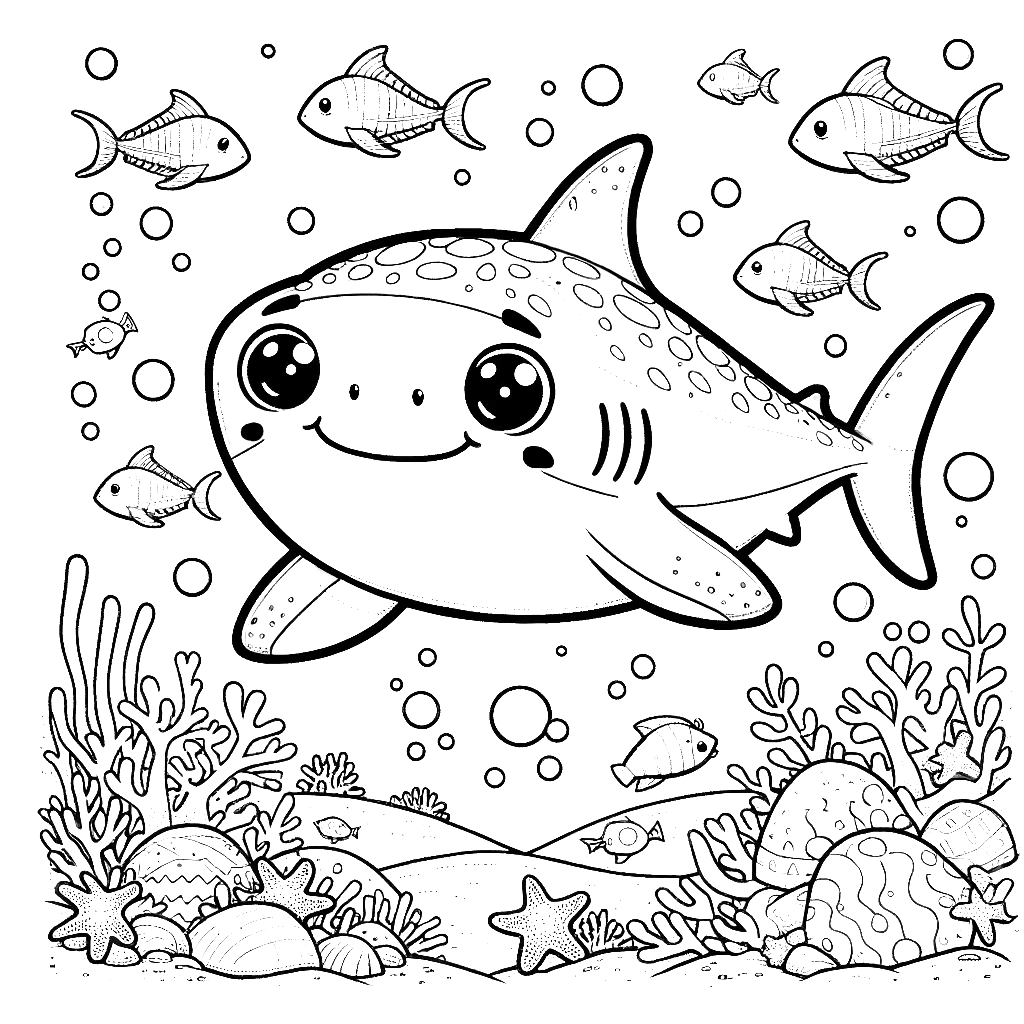 Free printable hammerhead shark coloring page 5 easy to color