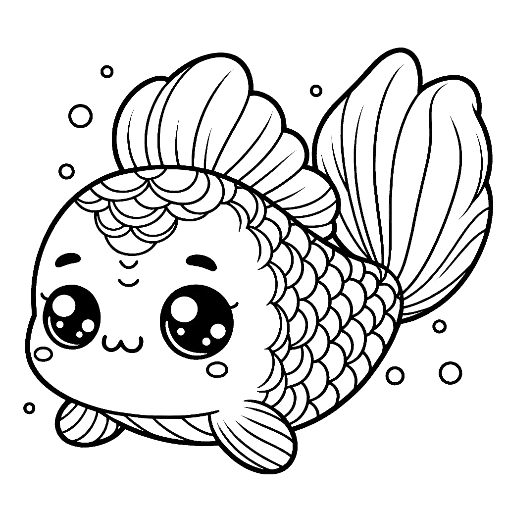 Free printable koi fish coloring page 2 for kids