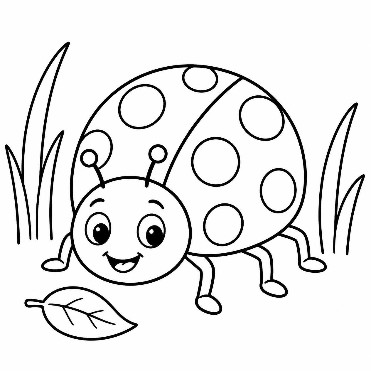Free printable ladybug coloring page 3 to print and color