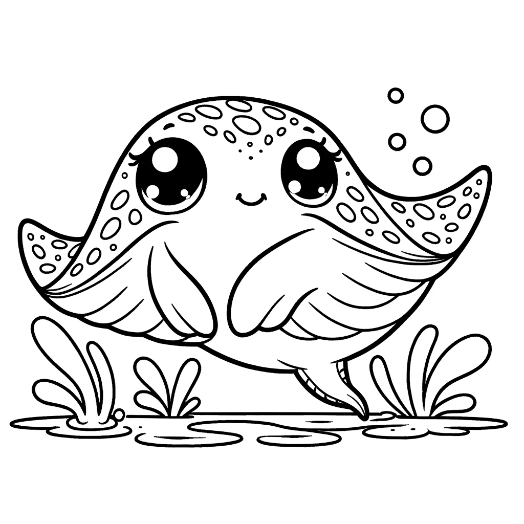 Free printable manta ray coloring page 5 easy to color