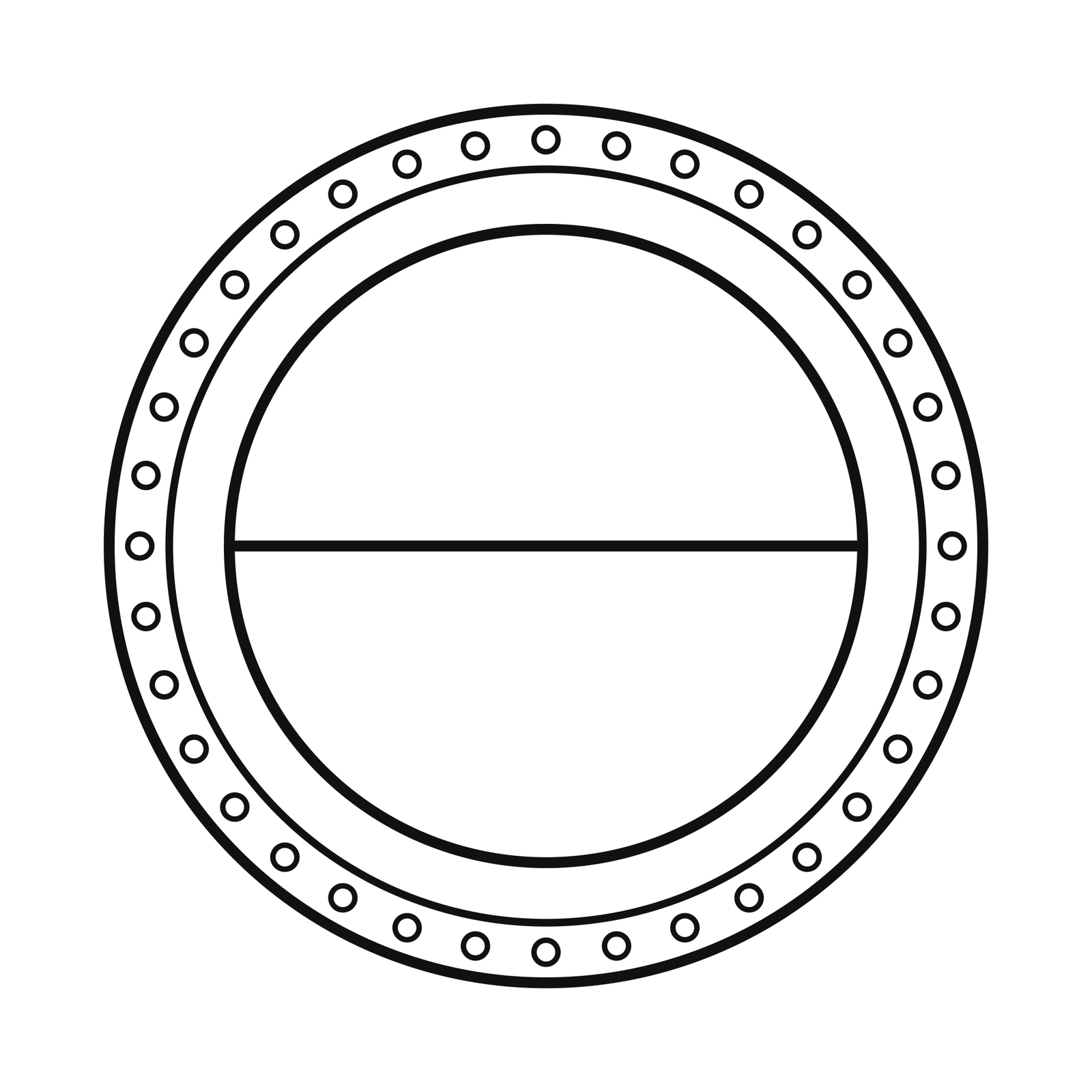 Round Monaco flag badge coloring page