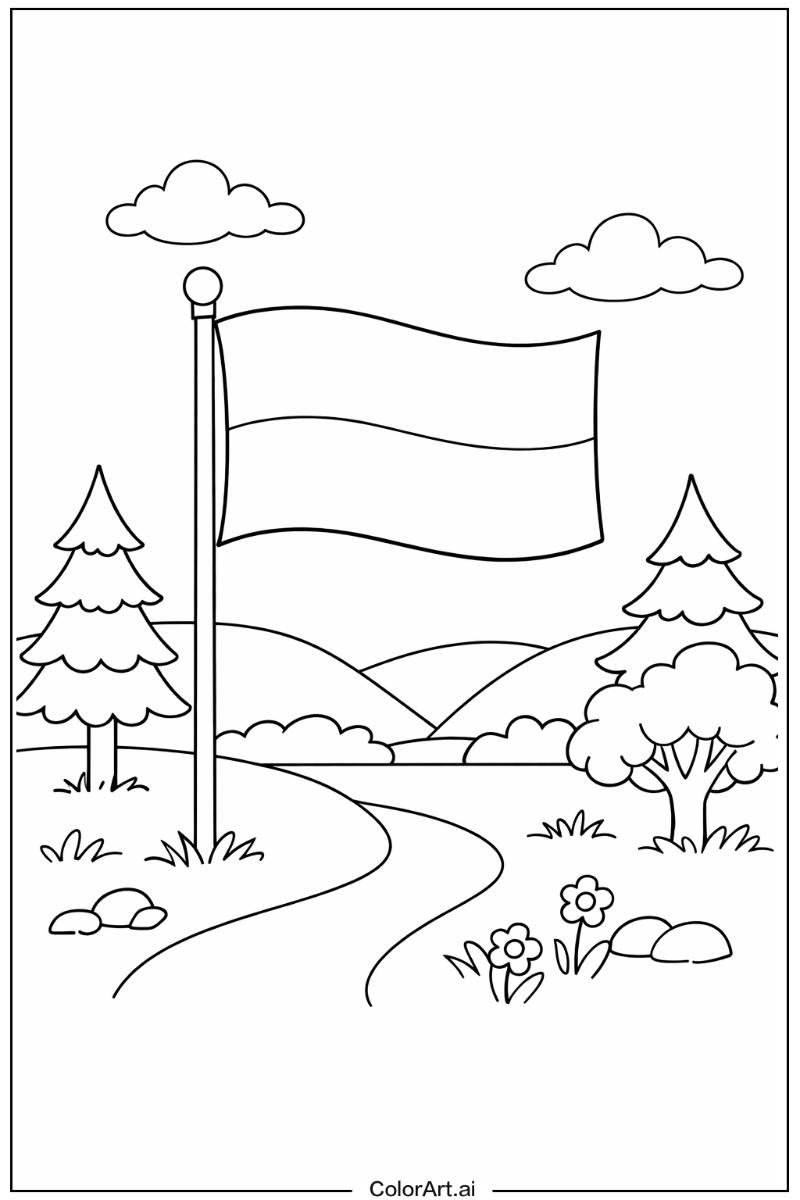 Free printable Monaco flag coloring page 33 easy to color