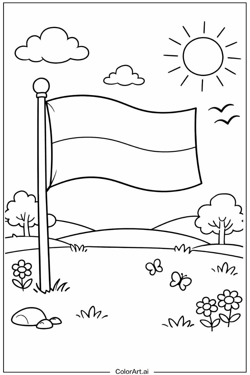 Free printable Monaco flag coloring page 37 for kids