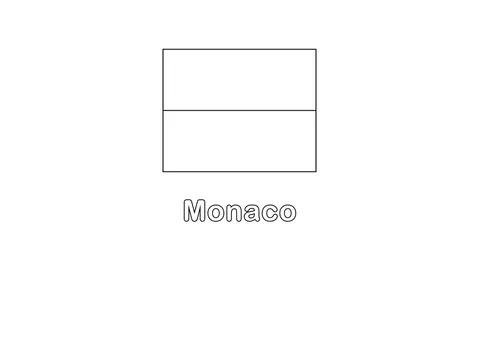 Free printable Monaco flag coloring page 38 to print and color