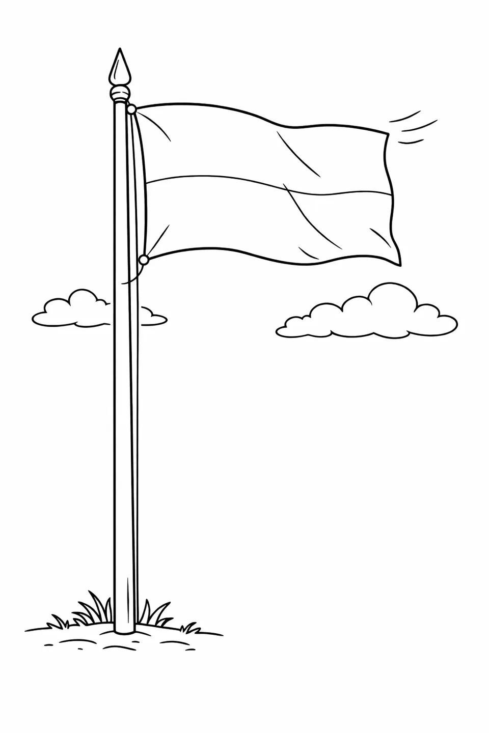 Free printable Monaco flag coloring page 41 detailed line art