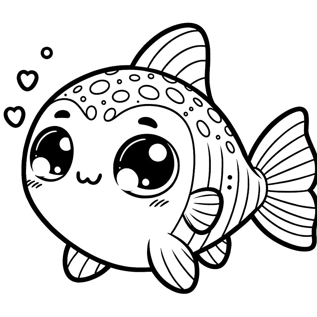 Free printable piranha coloring page 2 for kids