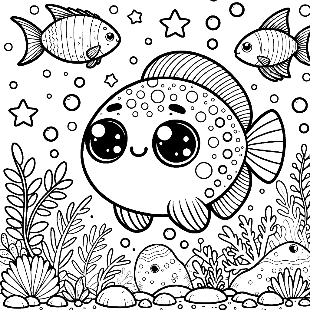 Free printable piranha coloring page 7 for kids and adults