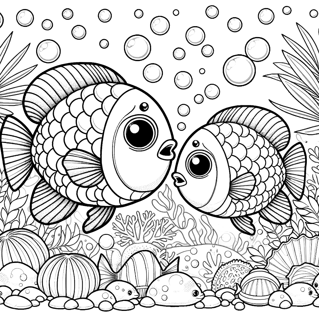Free printable piranha coloring page 9 for kids