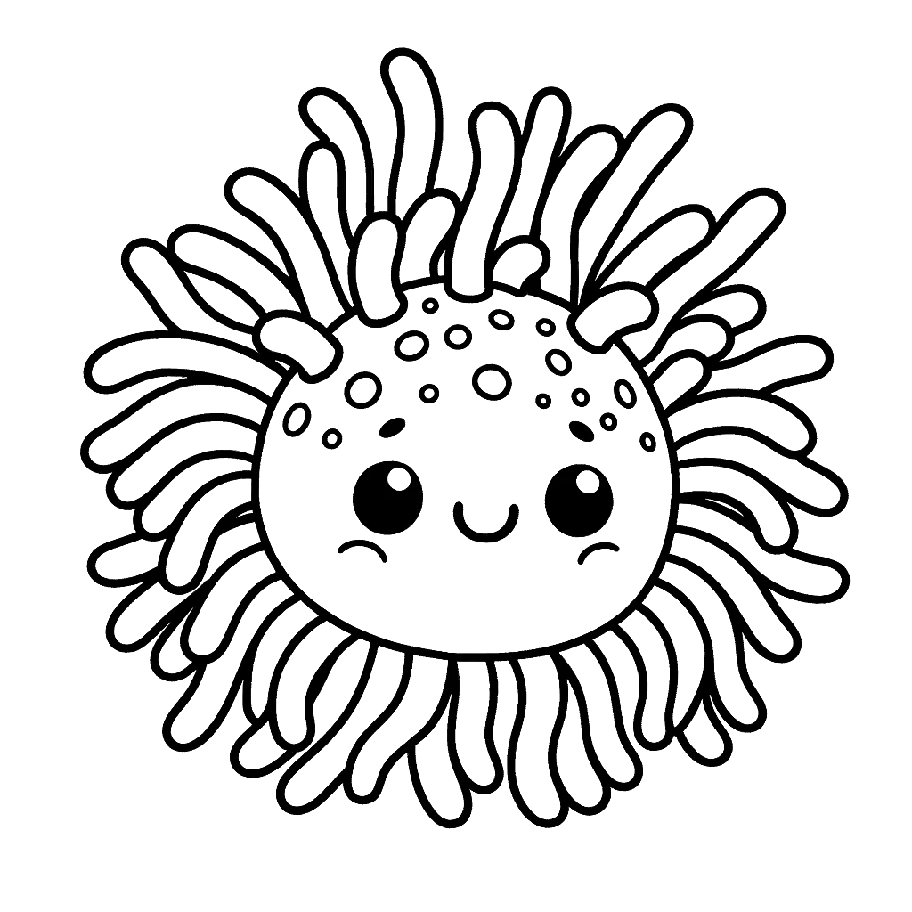 Free printable sea anemone coloring page 15
