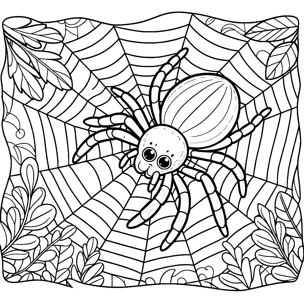 Free printable spider coloring page 3 to print and color
