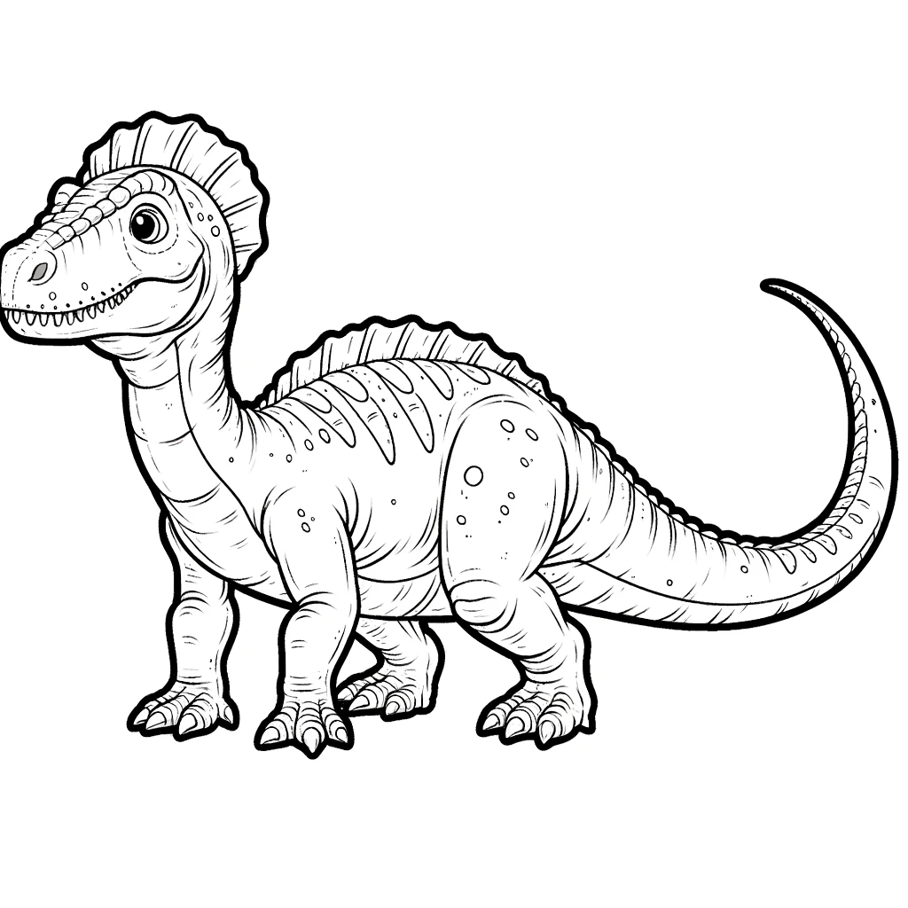 Free printable Spinosaurus dinosaur coloring page 10 to print and color