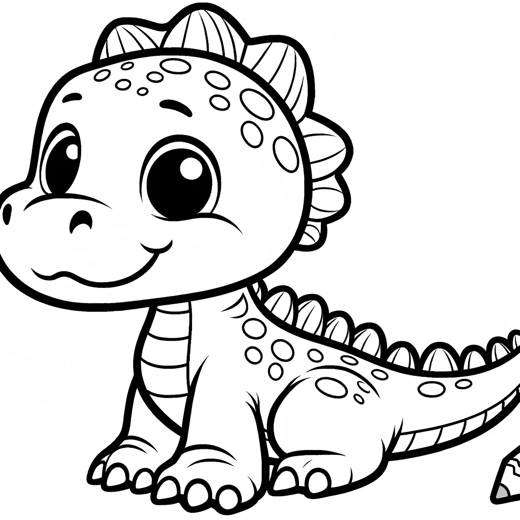 Free printable Spinosaurus dinosaur coloring page 11 black and white outline