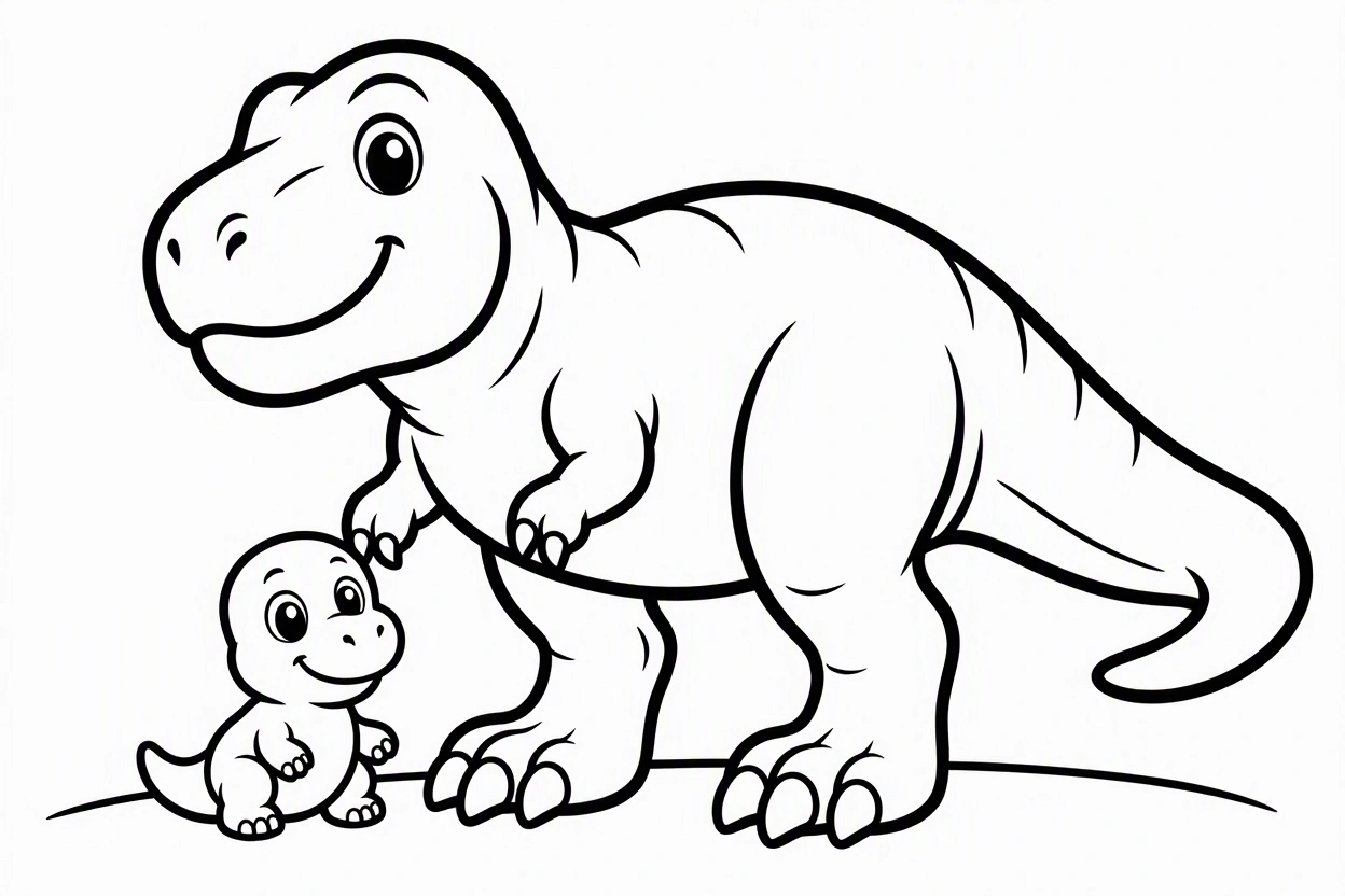 Free printable T. rex dinosaur coloring page 10 to print and color