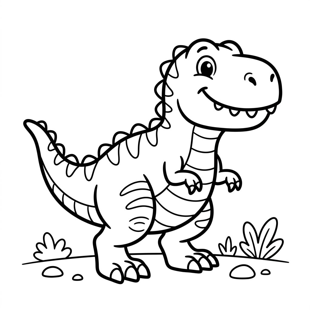 Free printable T. rex dinosaur coloring page 30 for kids