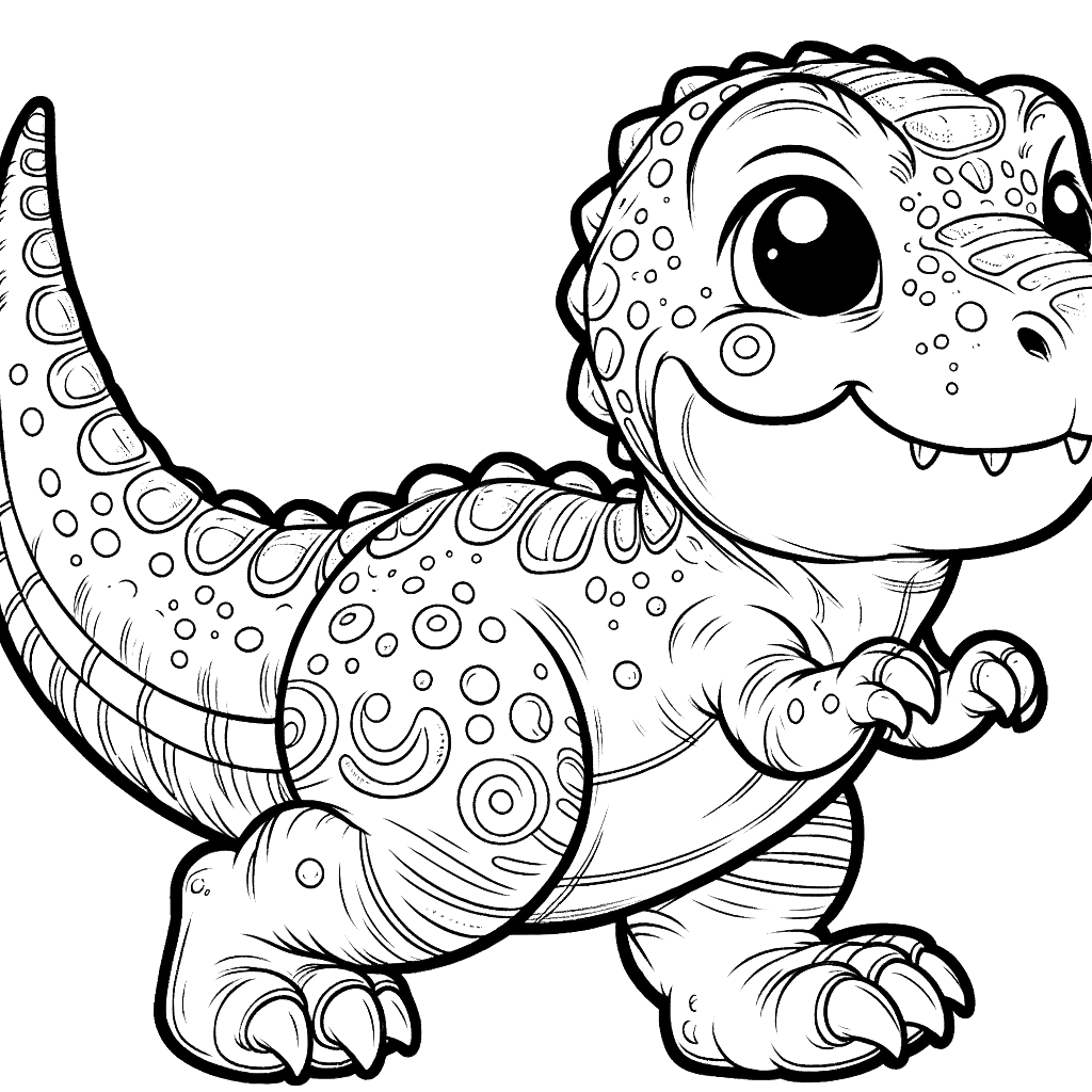 Free printable T. rex dinosaur coloring page 45 to print and color