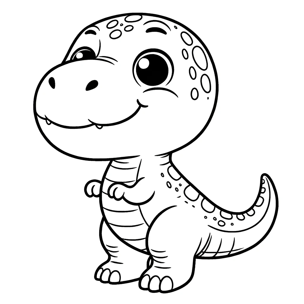 Free printable T. rex dinosaur coloring page 61 easy to color
