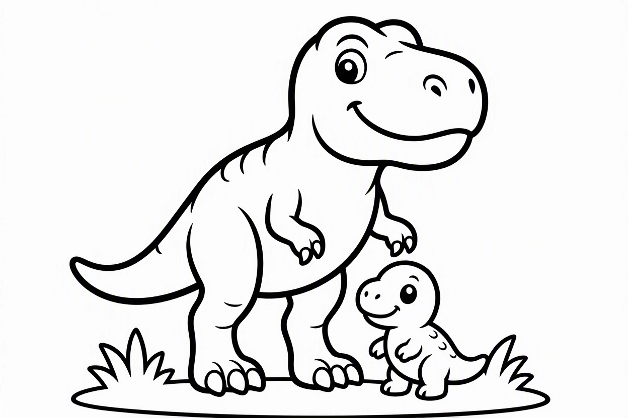Free printable T. rex dinosaur coloring page 8