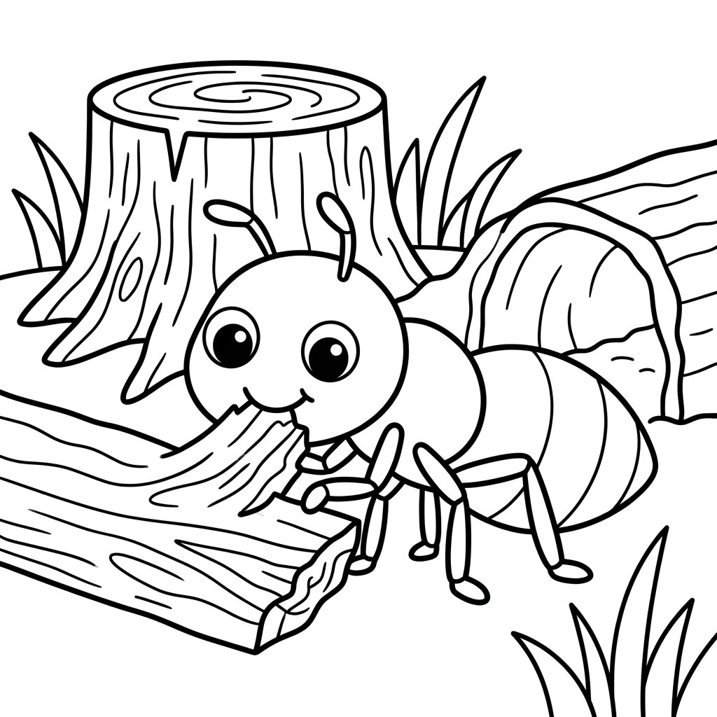 Free printable termite coloring page 1