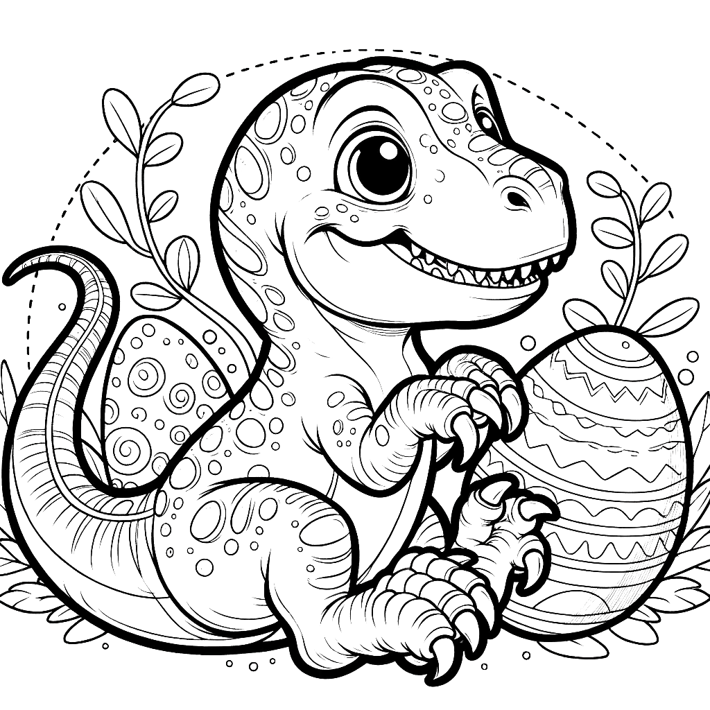 Free printable Velociraptor dinosaur coloring page 8